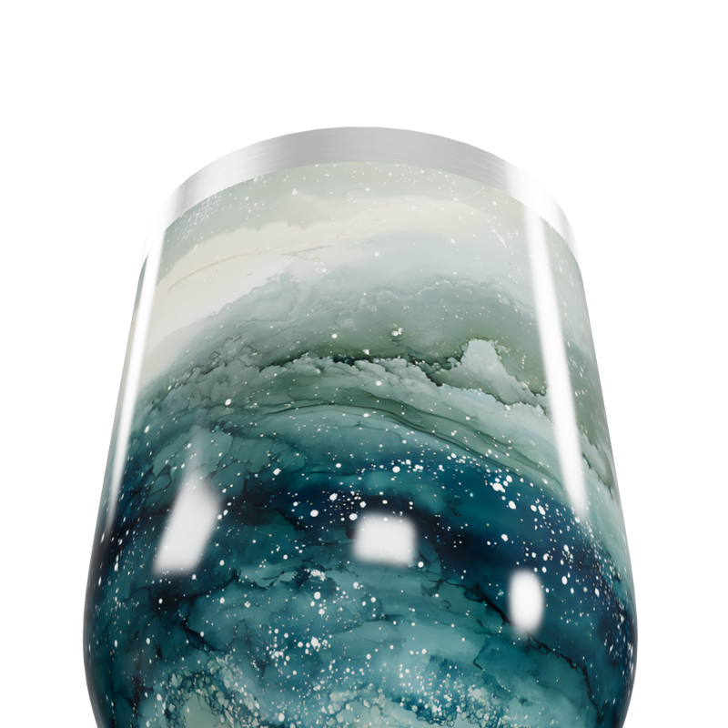 Copo Térmico Slim - Efeito Mármore Azul