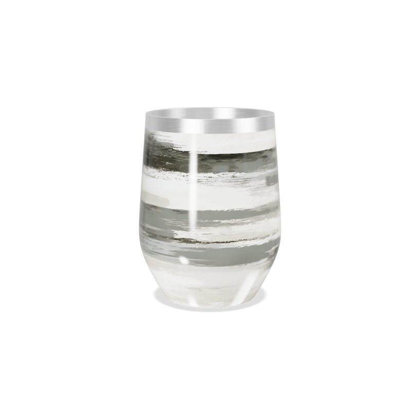 Copo Térmico Slim - Aço Inox Listrado Cinza