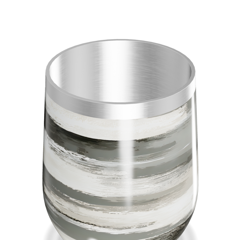 Copo Térmico Slim - Aço Inox Listrado Cinza