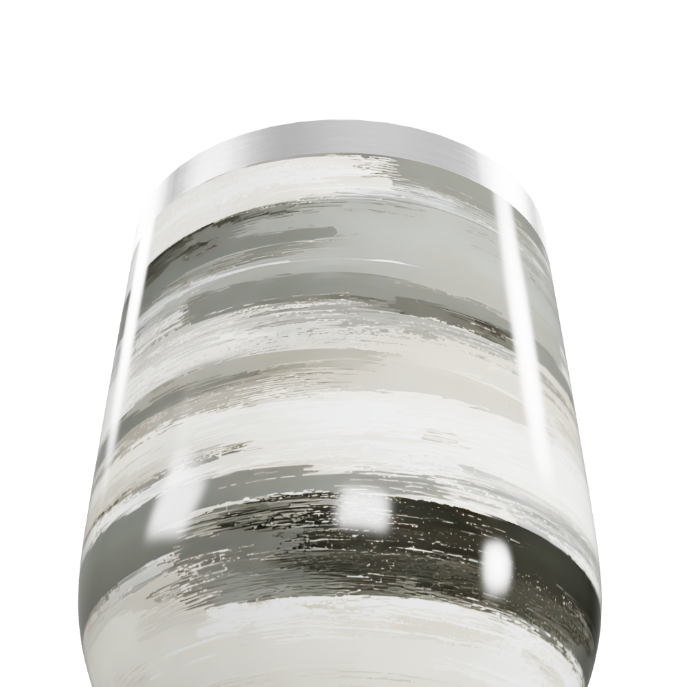 Copo Térmico Slim - Aço Inox Listrado Cinza