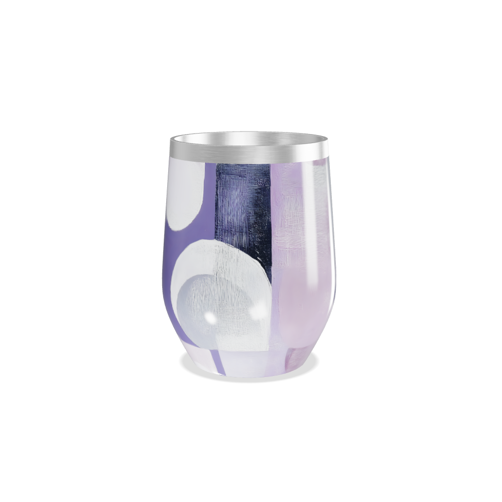 Copo Térmico Slim - Estampa Geométrica Roxa