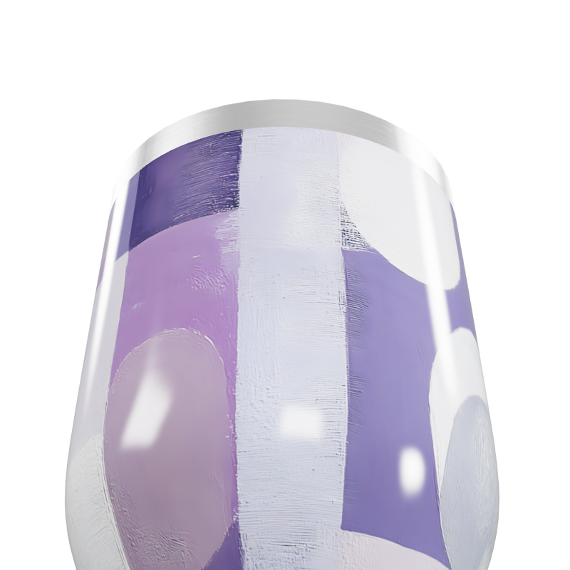 Copo Térmico Slim - Estampa Geométrica Roxa