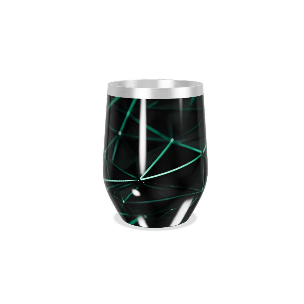 Copo Térmico Slim - Preto Geométrico Aço Inox