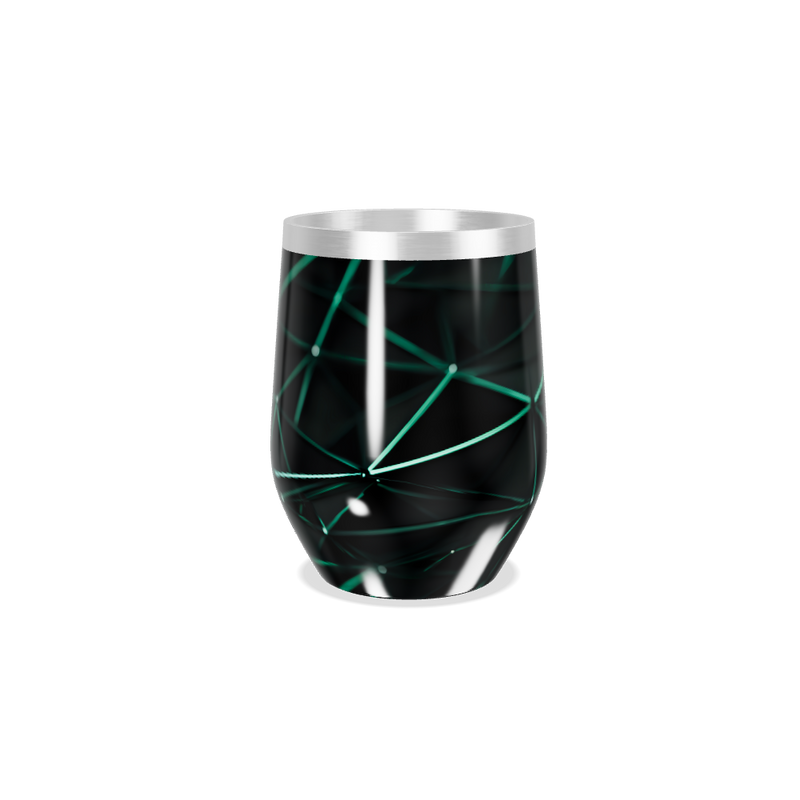 Copo Térmico Slim - Preto Geométrico Aço Inox