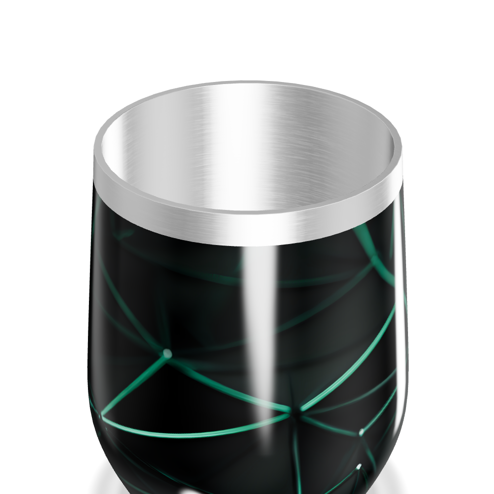 Copo Térmico Slim - Preto Geométrico Aço Inox