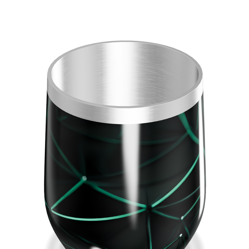 Copo Térmico Slim - Preto Geométrico Aço Inox