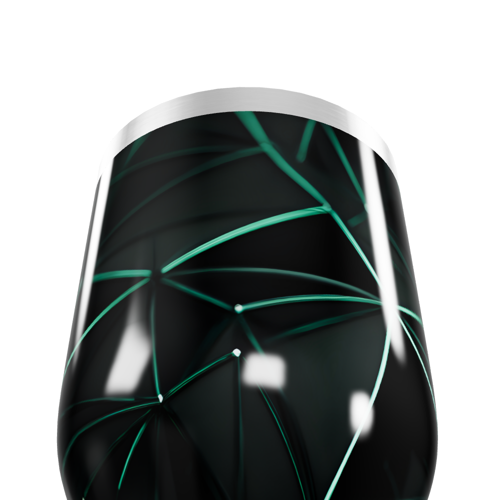 Copo Térmico Slim - Preto Geométrico Aço Inox