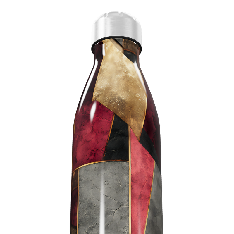 Garrafa Inox Estampada Geométrica Colorida