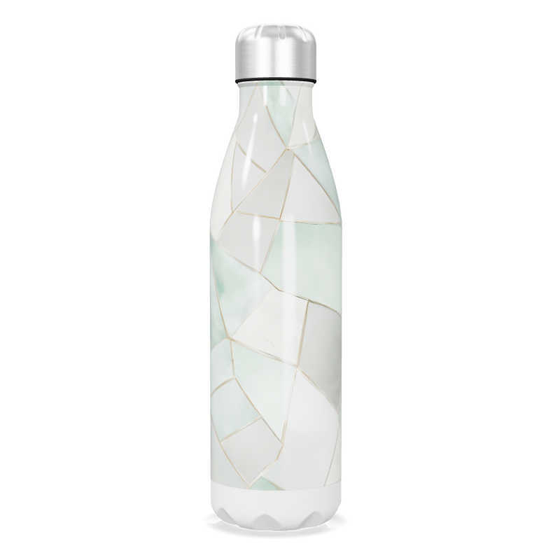 Garrafa Inox - Branco Marmorizado