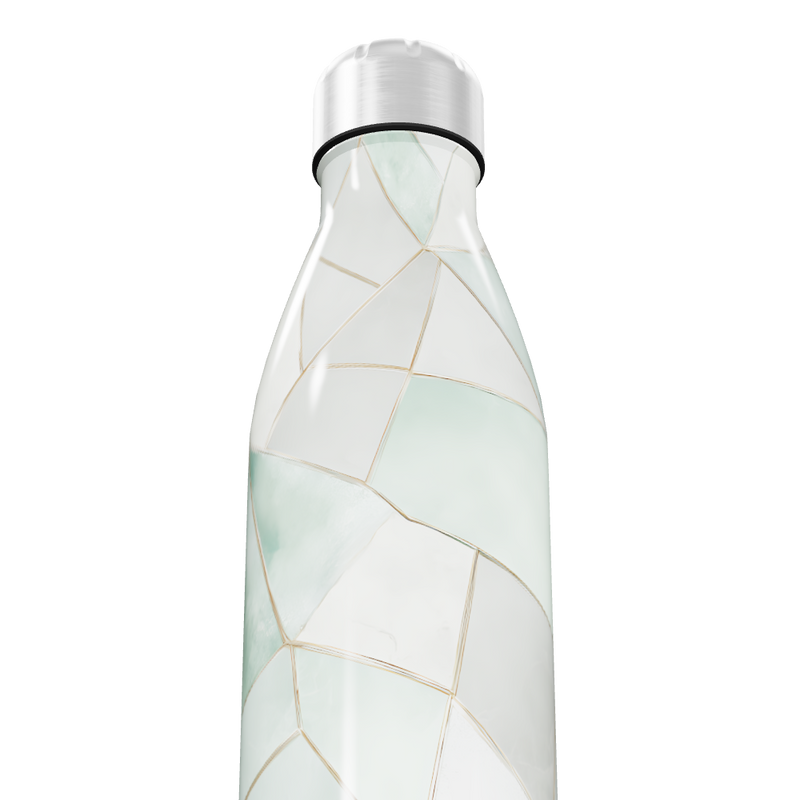 Garrafa Inox - Branco Marmorizado