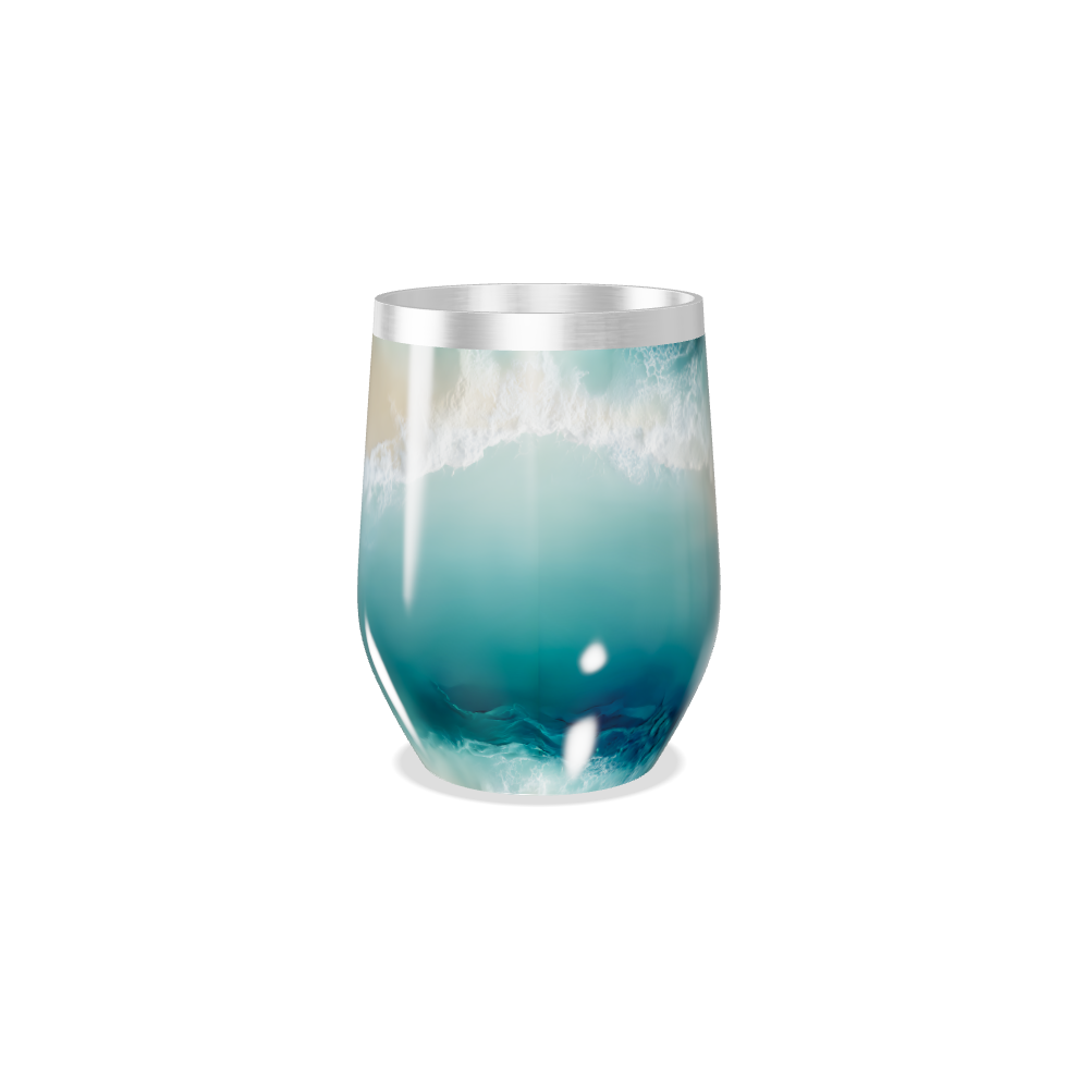 Copo Térmico Slim - Estampa Praia Azul