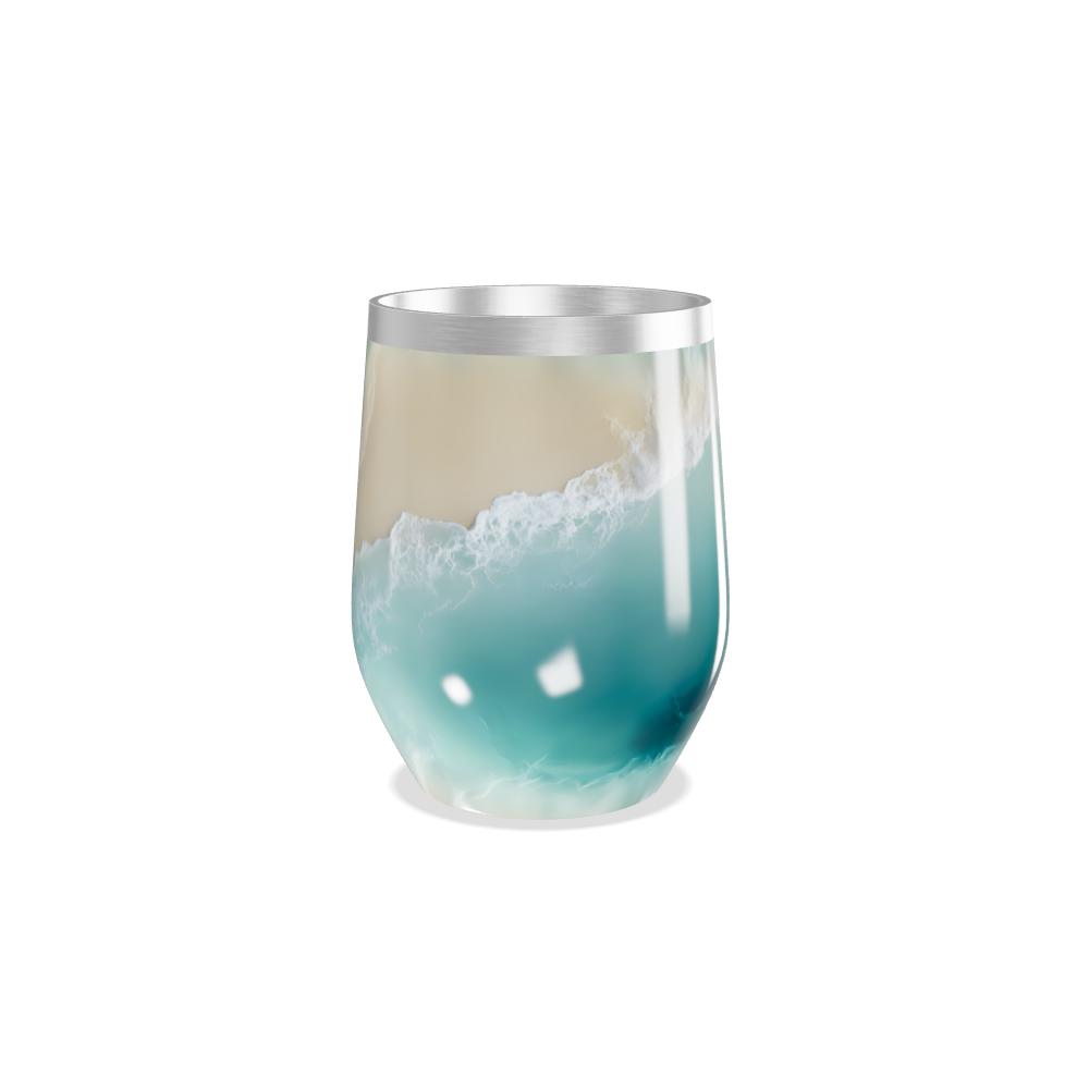 Copo Térmico Slim - Estampa Praia Azul