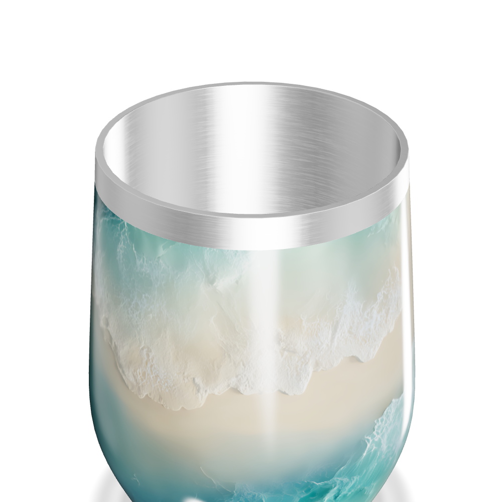 Copo Térmico Slim - Estampa Praia Azul