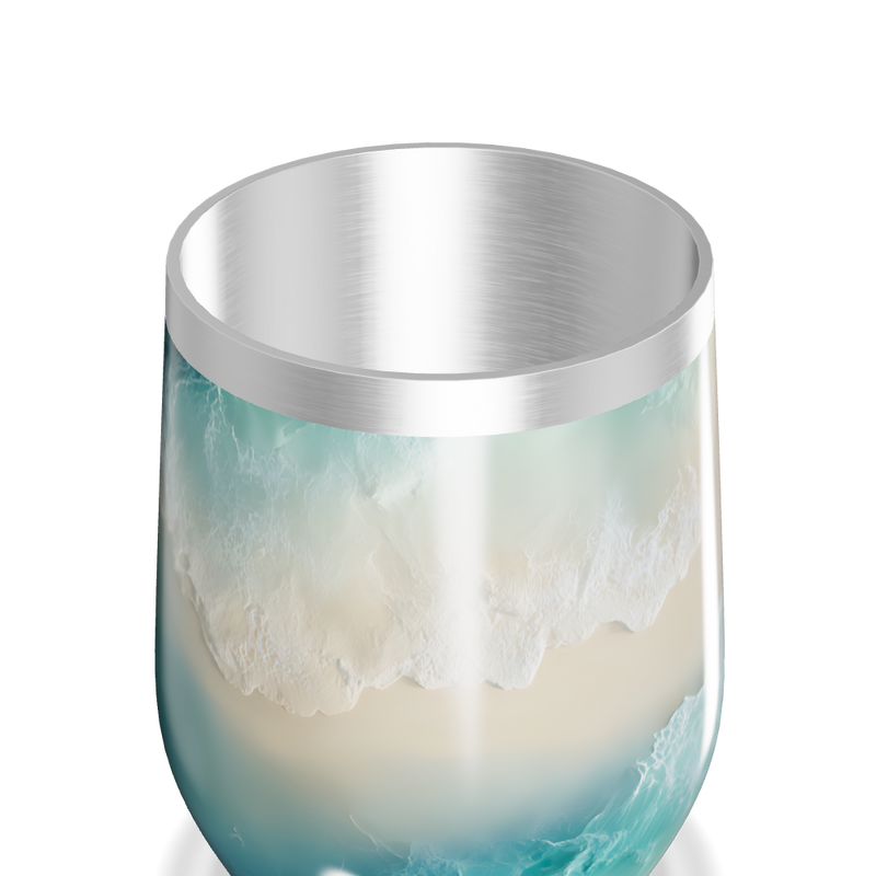 Copo Térmico Slim - Estampa Praia Azul