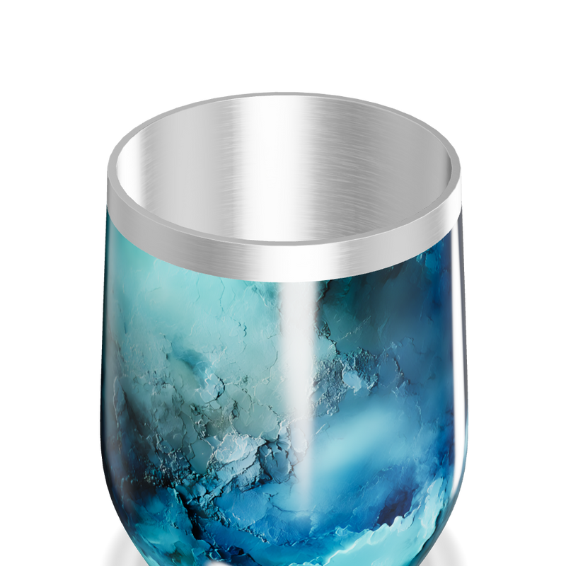 Copo Térmico Slim - Azul Mármore Inox