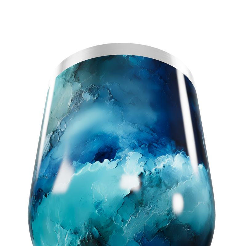 Copo Térmico Slim - Azul Mármore Inox