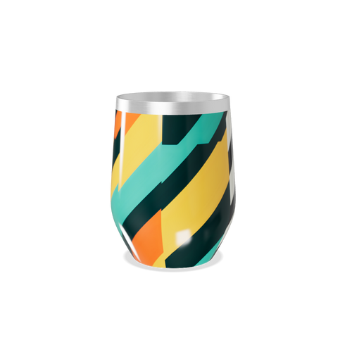 Copo Térmico Slim - Listras Coloridas Inox