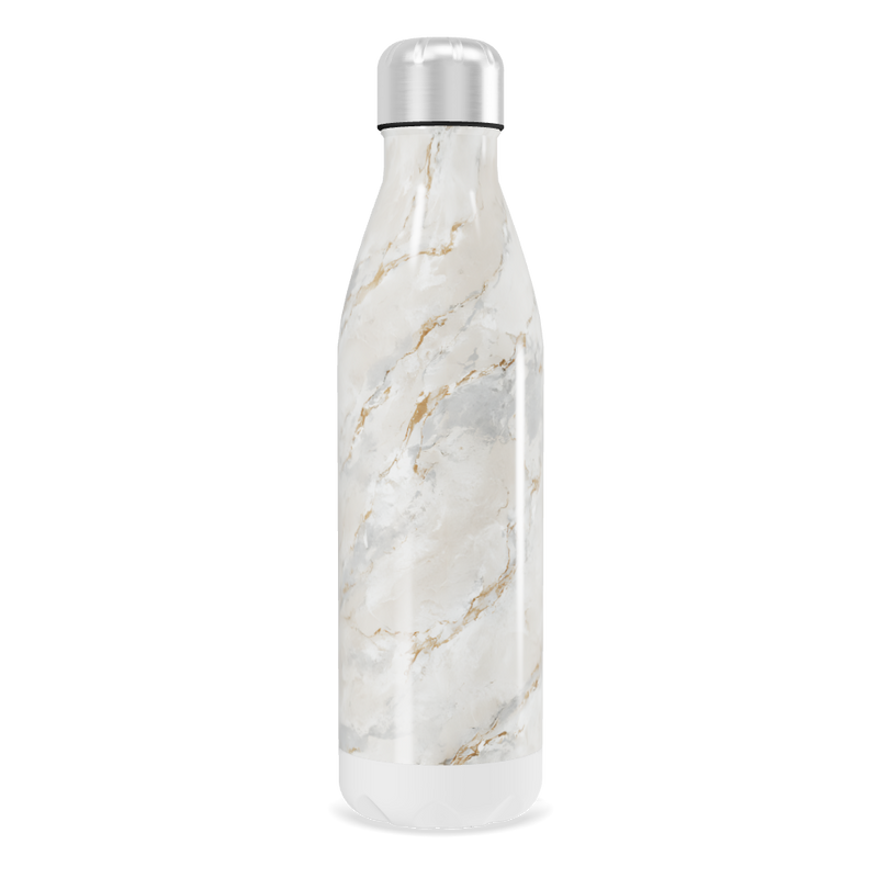 Garrafa Inox Mármore Branco 500ml