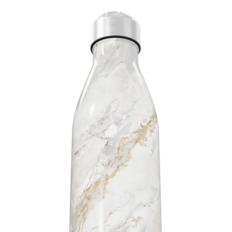 Garrafa Inox Mármore Branco 500ml
