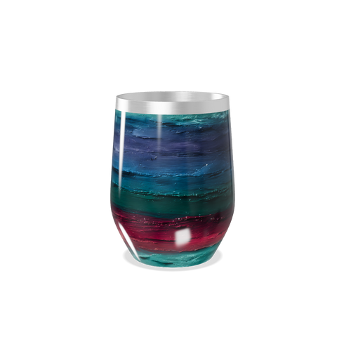 Copo Térmico Slim - Listras Coloridas Inox