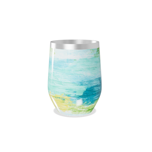 Copo Térmico Slim - Azul e Amarelo Pintado