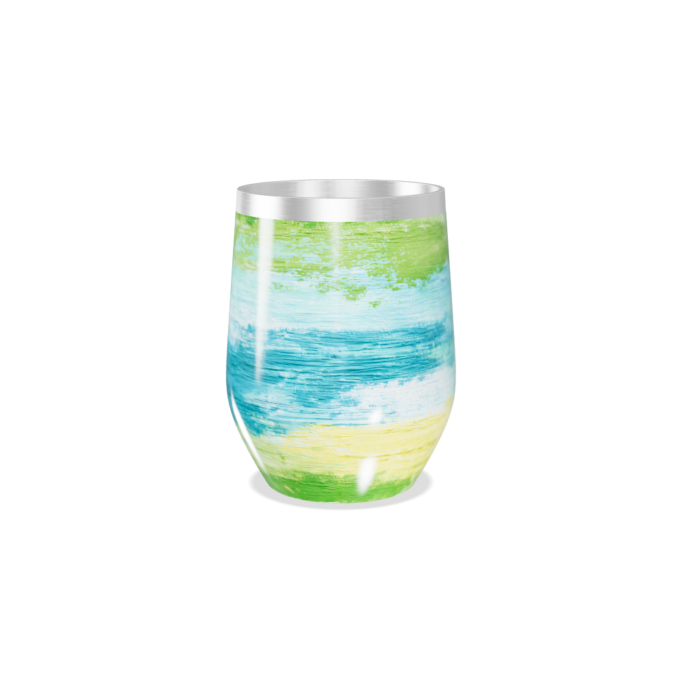 Copo Térmico Slim - Azul e Amarelo Pintado