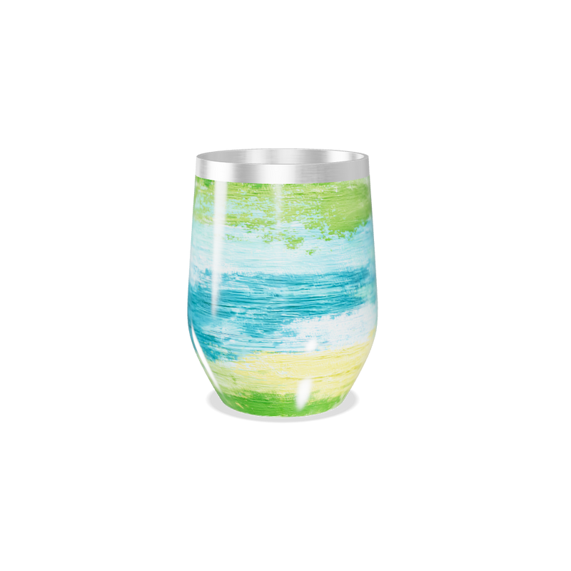 Copo Térmico Slim - Azul e Amarelo Pintado