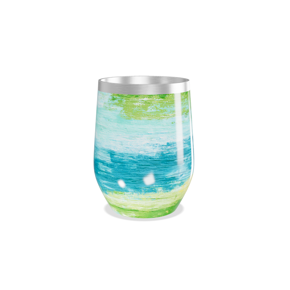 Copo Térmico Slim - Azul e Amarelo Pintado