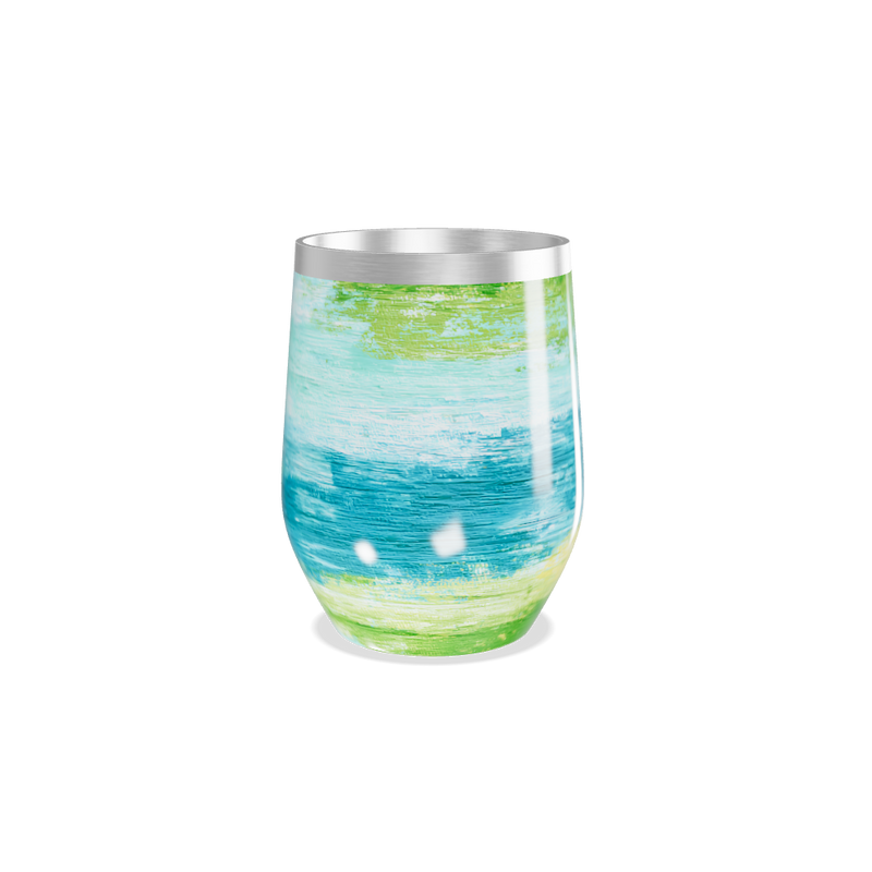 Copo Térmico Slim - Azul e Amarelo Pintado