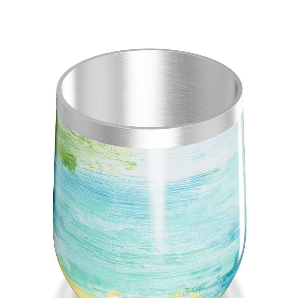 Copo Térmico Slim - Azul e Amarelo Pintado