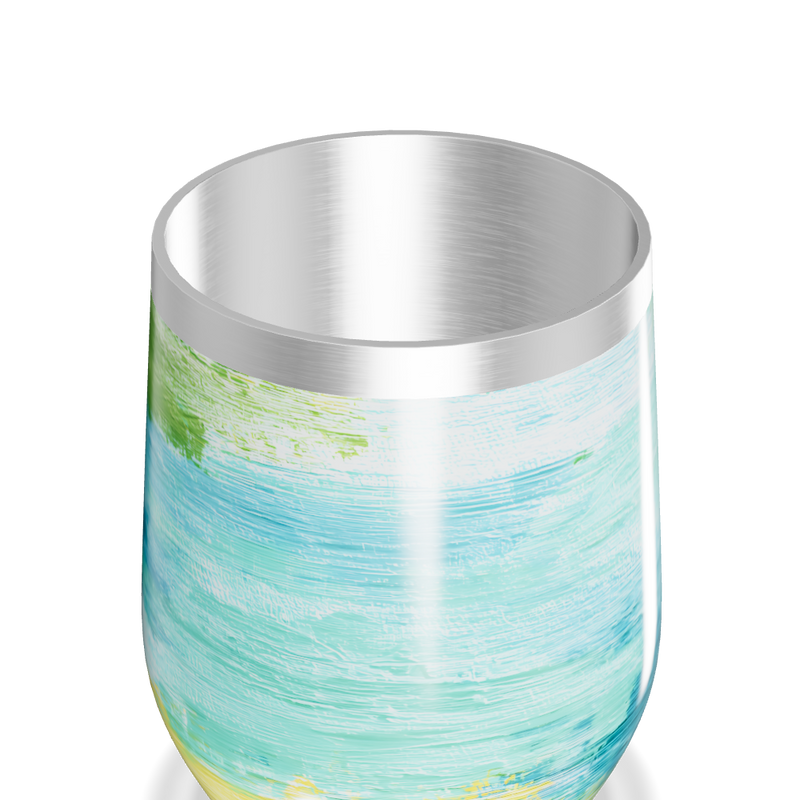 Copo Térmico Slim - Azul e Amarelo Pintado