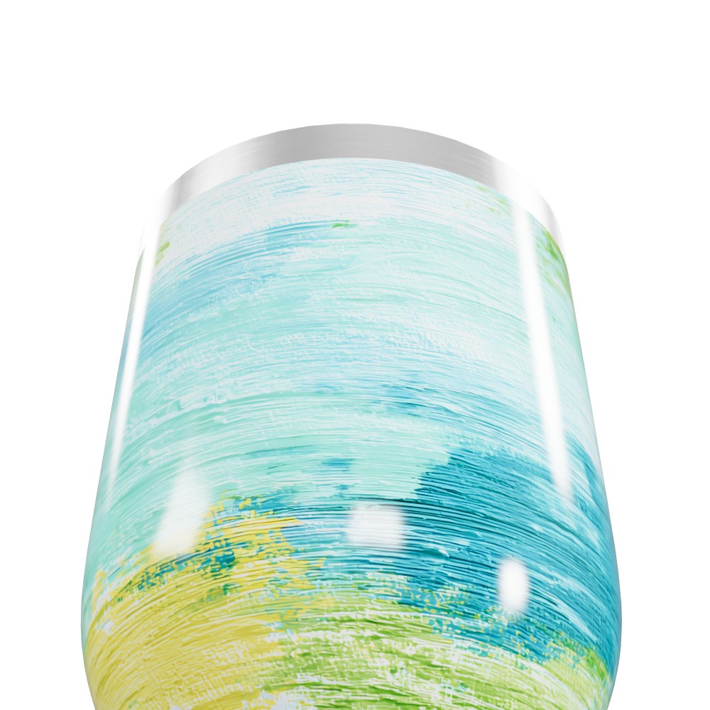 Copo Térmico Slim - Azul e Amarelo Pintado