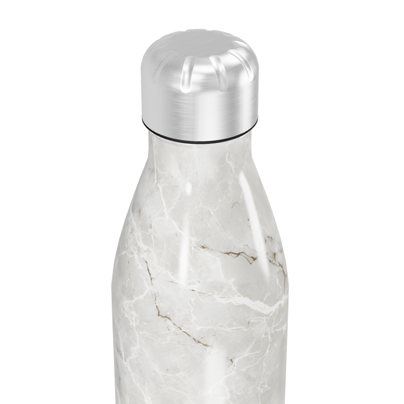 Garrafa Inox Mármore Branco 500ml
