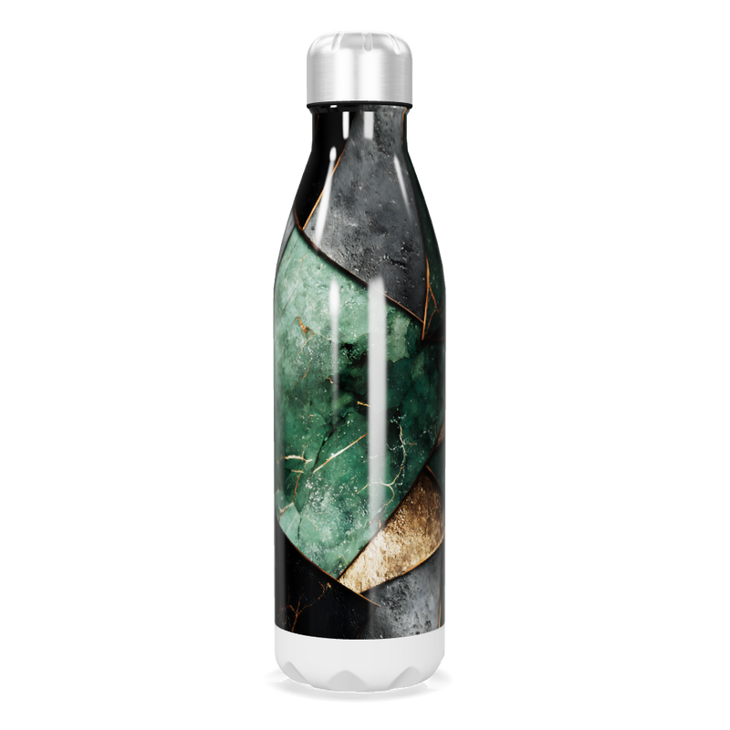 Garrafa Inox - Estampa Mármore Verde