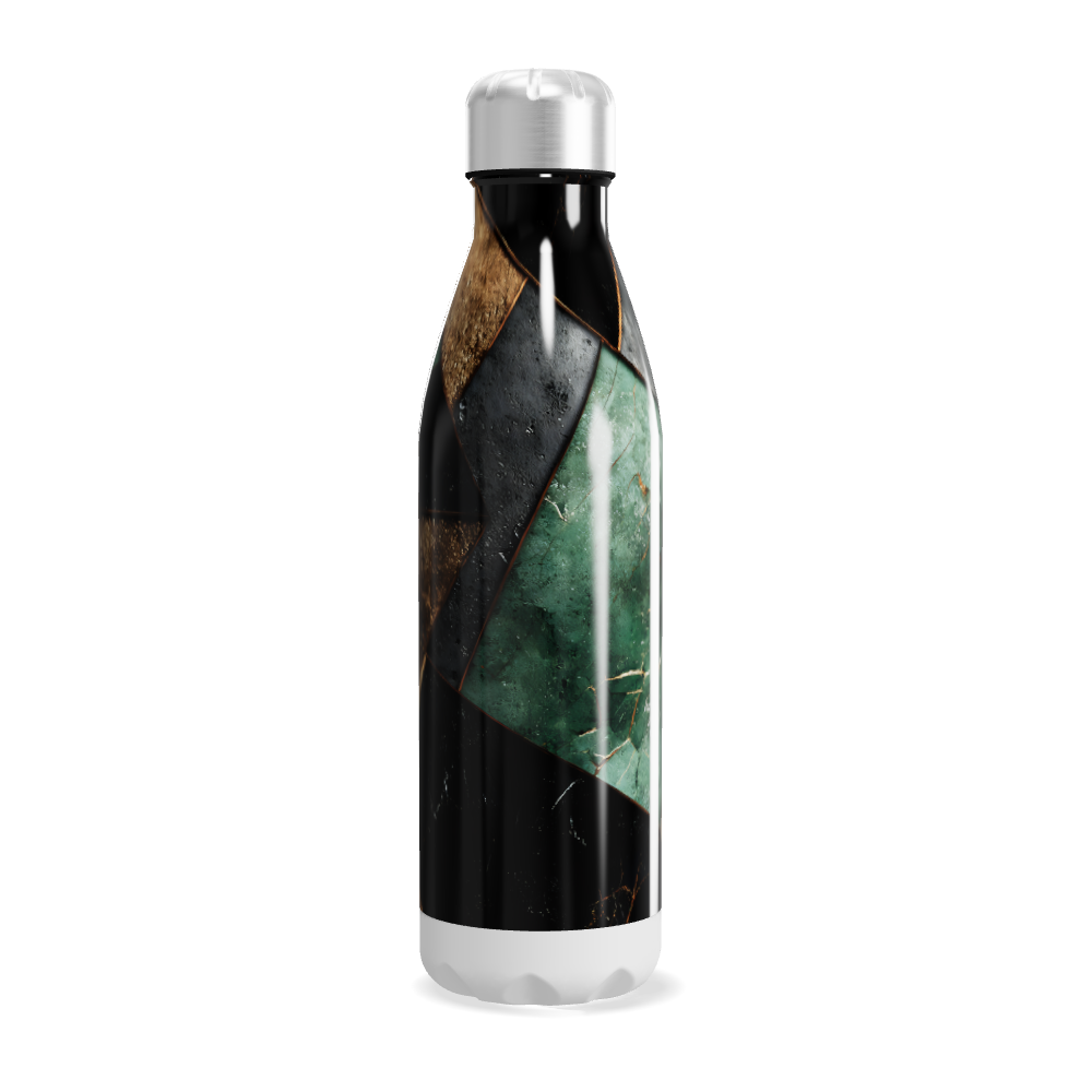 Garrafa Inox - Estampa Mármore Verde