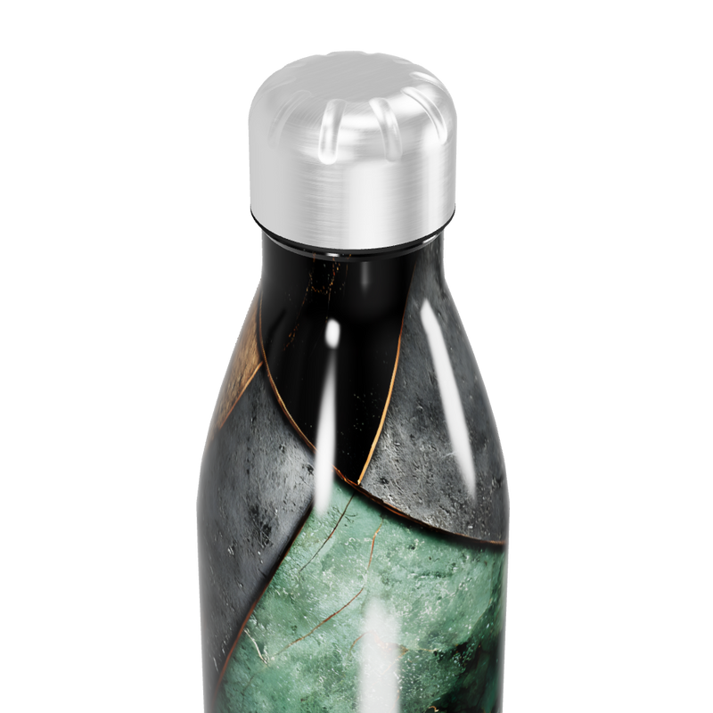 Garrafa Inox - Estampa Mármore Verde