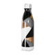 Garrafa Inox - Estampa Geométrica Preta e Dourada