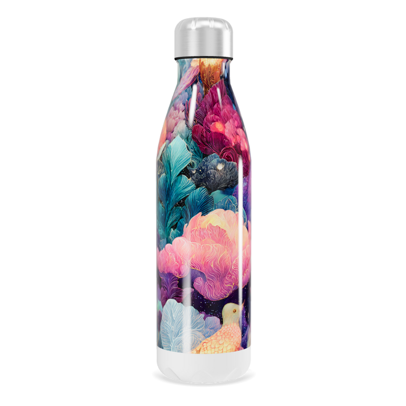 Garrafa Inox - Estampa Aves Coloridas