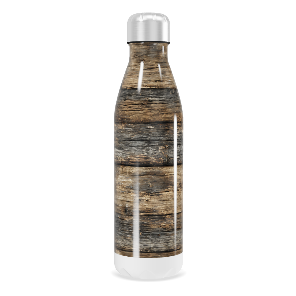 Garrafa Inox Estampa Madeira 500ml