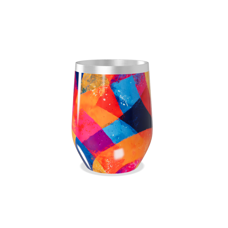 Copo Térmico Slim - Estampa Colorida Geométrica