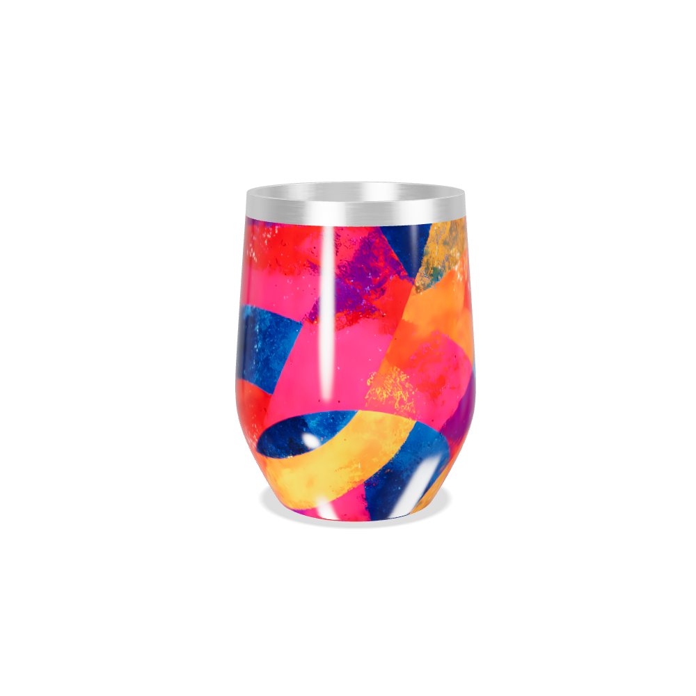 Copo Térmico Slim - Estampa Colorida Geométrica