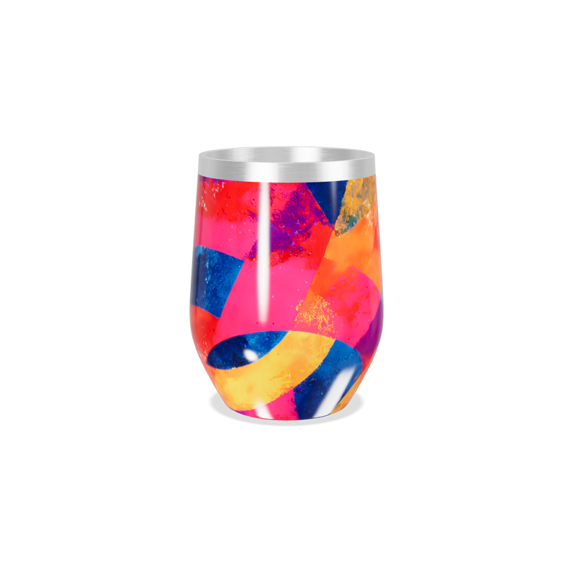 Copo Térmico Slim - Estampa Colorida Geométrica