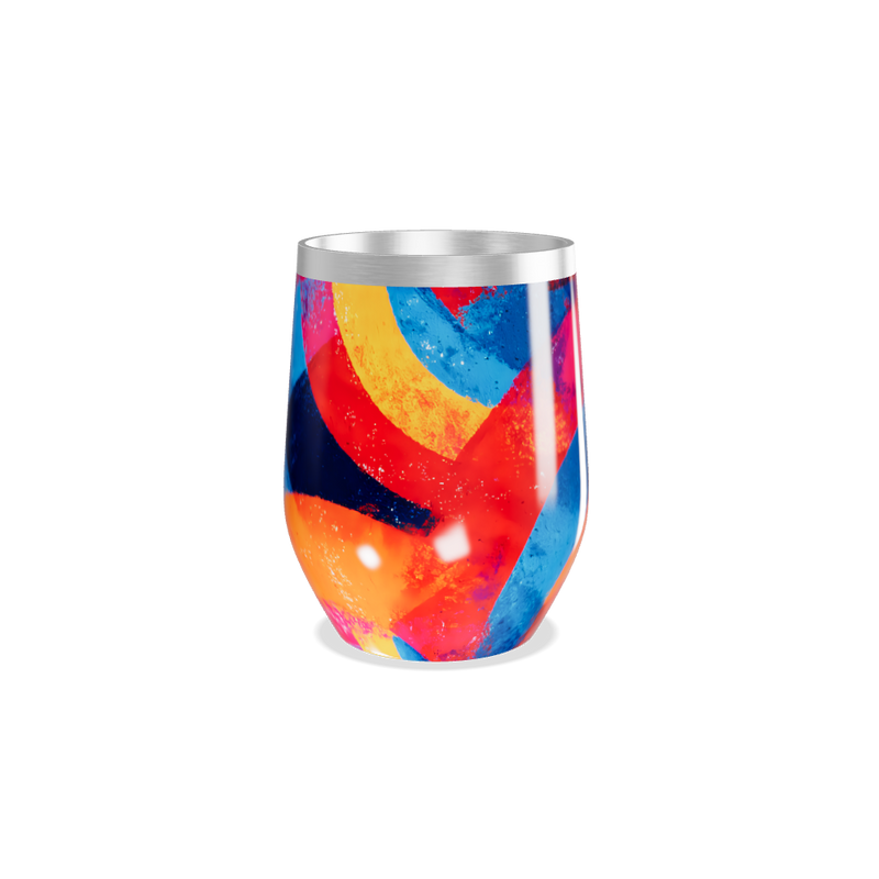 Copo Térmico Slim - Estampa Colorida Geométrica