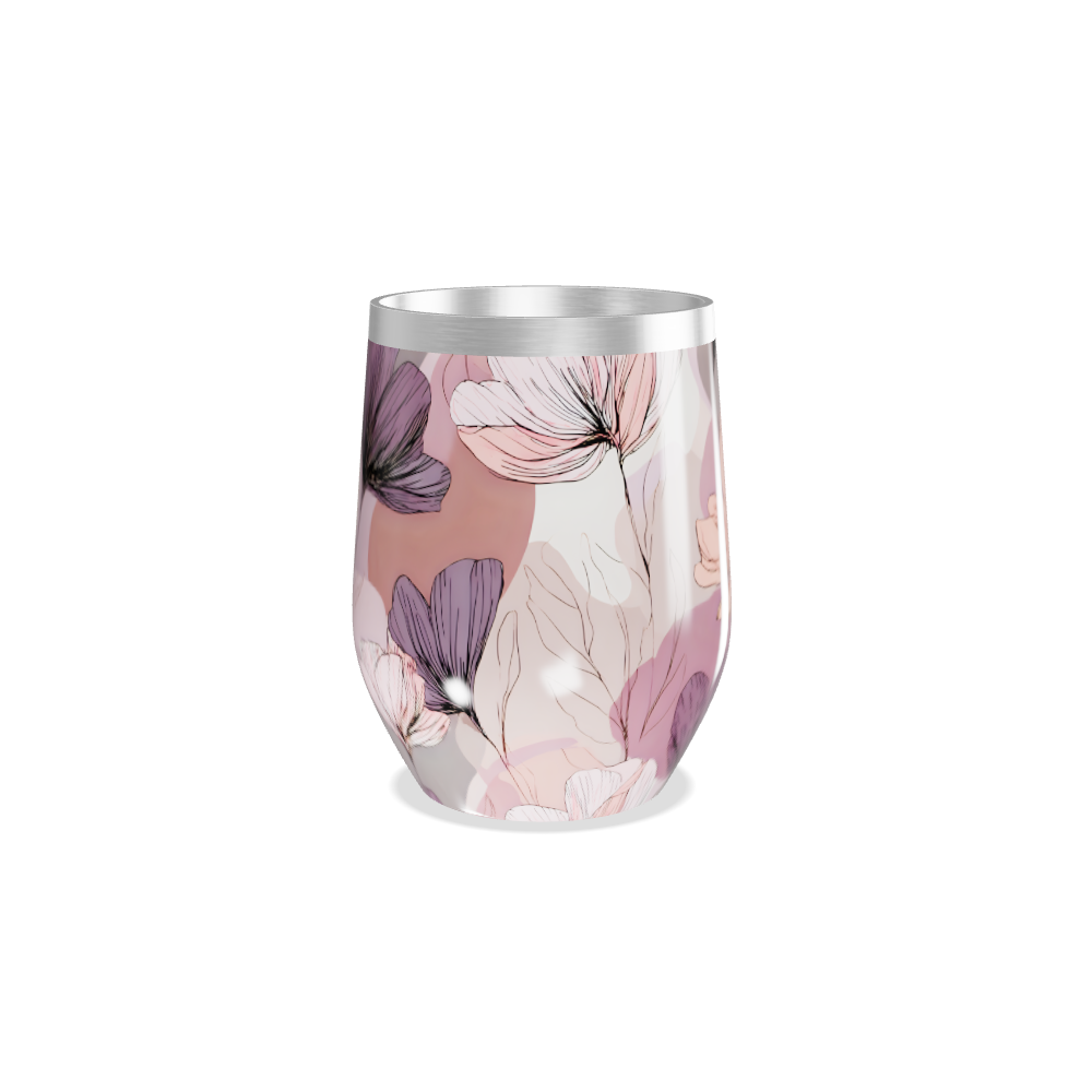 Copo Térmico Slim - Floral Aço Inox