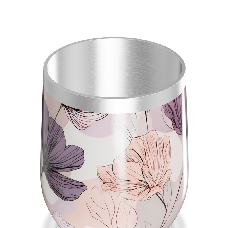 Copo Térmico Slim - Floral Aço Inox