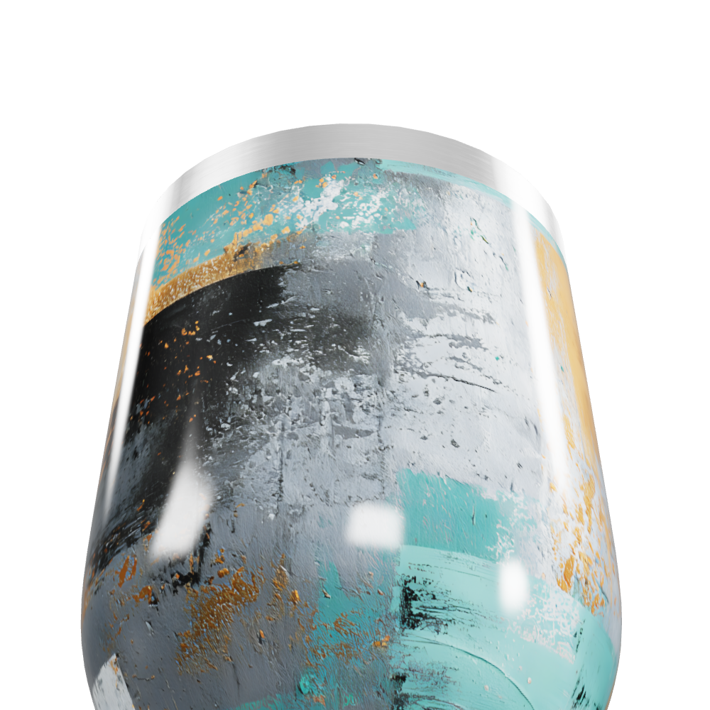 Copo Térmico Slim - Estampa abstrata colorida