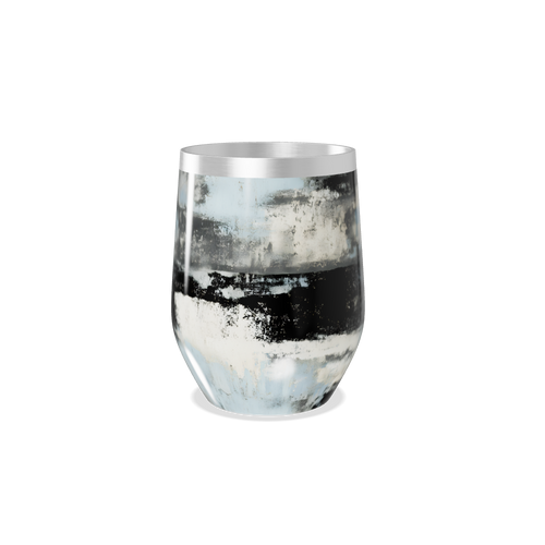 Copo Térmico Slim - Design Abstrato Preto e Branco