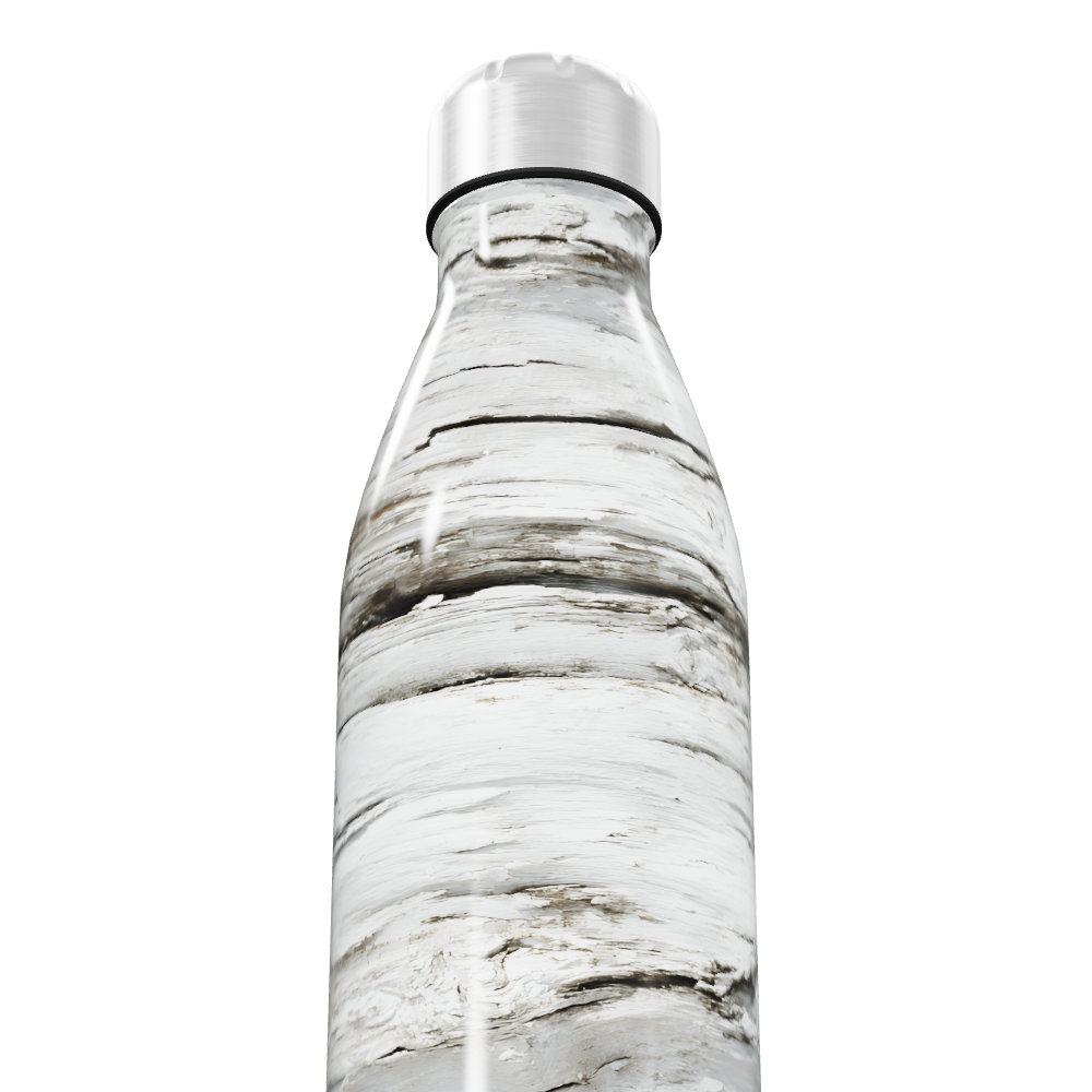 Garrafa Inox - Estampa Mármore Branca