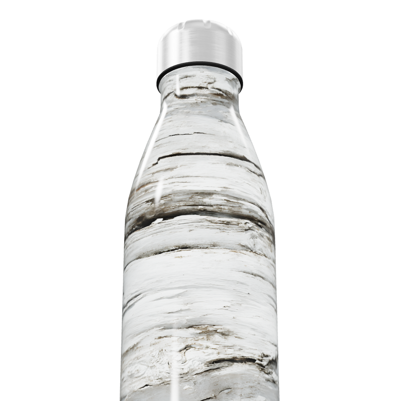 Garrafa Inox - Estampa Mármore Branca