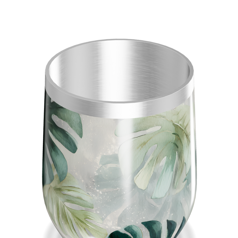 Copo Térmico Slim - Folhagem Verde Inox